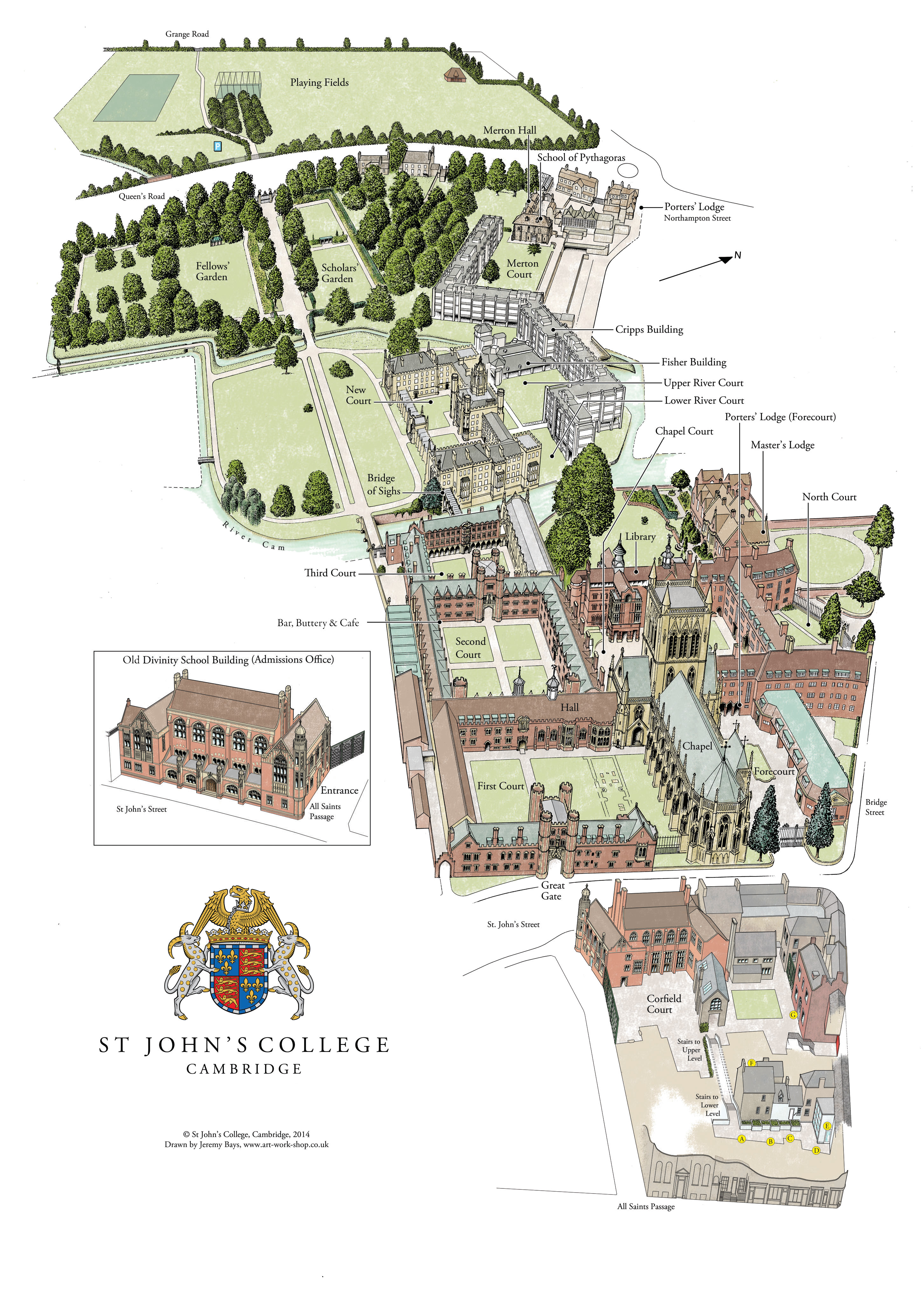 Map of St Johns College 2024