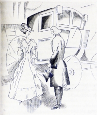 1928 lady and carriage