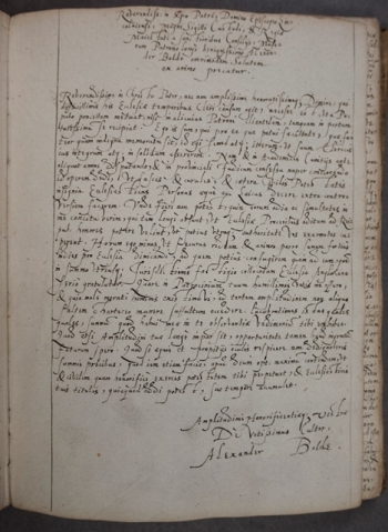 Extract from Alexander Bolde's commonplace book (MS S.34)