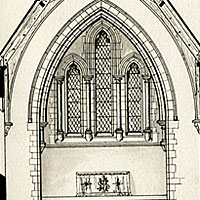 Elevation and section: proposed church at Marfleet,Yorshire by I Webster (1913)