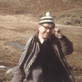 Fred Hoyle on the Yorkshire/Lancashire border wearing a very fetching bobble hat in the 1970s. Hoyle photographs.