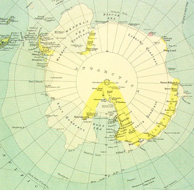 Antartica from J. G. Bartholomew's 1917 atlas