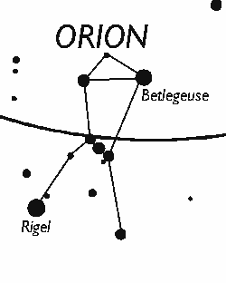 Diagram of the constellation Orion