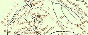 Map of tribes in the Belgian Congo