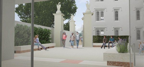 Artist’s impression of the new patio area. Credit: MCW Architects