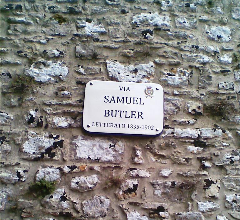Street sign in Sicily - 'Via Samuel Butler'