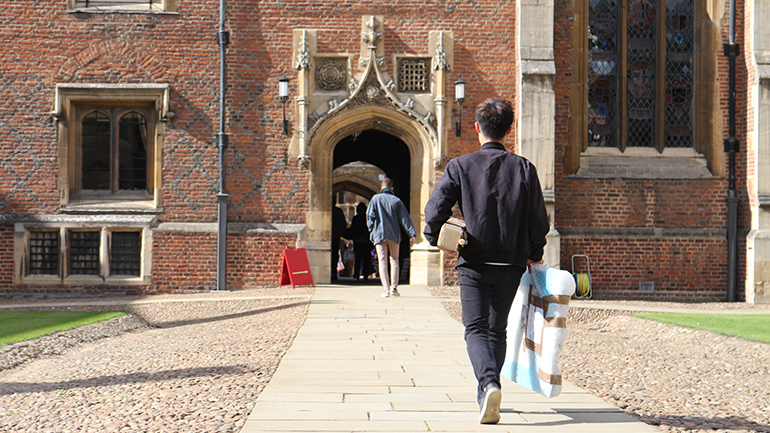 A student in first court