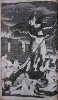 Plate from first illustrated edition of Paradise Lost