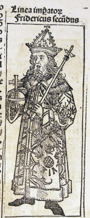 Frederick II (on another page, the same woodcut is used for Sigismundus)