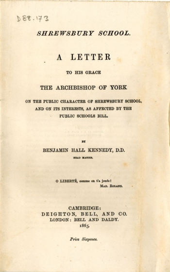 Printed circular (1865)