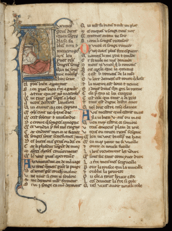 The opening page of the Roman de la Rose