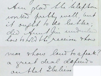 Notcutt's comments on the use of the telephone