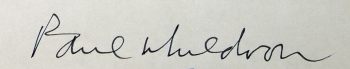 Paul Muldoon's signature.