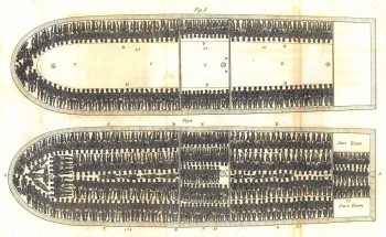 Plan of a typical slave ship