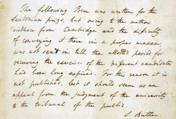 Butler's explanatory note.