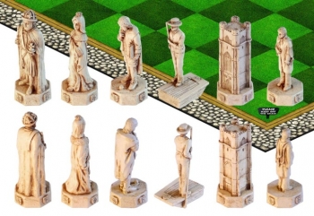 The Cambridge chess pieces. Image: Oxbridge Chess