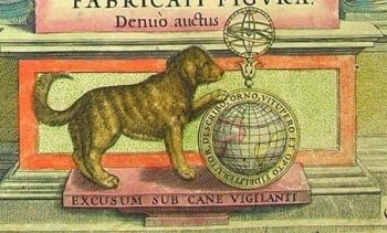 The 'watchful hound', printer's mark of Jodocus Hondius