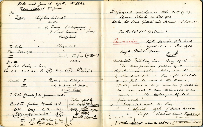 EE Sikes' notebook