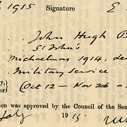 John Hugh Burrell, served from 1914-1918. John Hugh Burrell, served from 1914-1918.