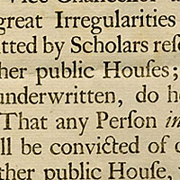 Permission to dine in a public house or tavern (Pembroke College 1785)
