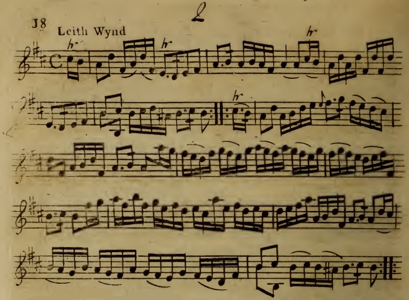 ‘Leith Wynd’ – traditional folk tune transcribed in The Caledonian Pocket Compan