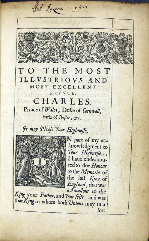 1622 edition - dedication page inscribed by Will Prynne