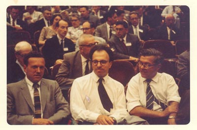 Photograph of Tommy Gold, Hermann Bondi and Fred Hoyle c. 1960