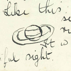 A letter written by Hoyle in his teens about his new telescope. Hoyle papers 45/7/1.