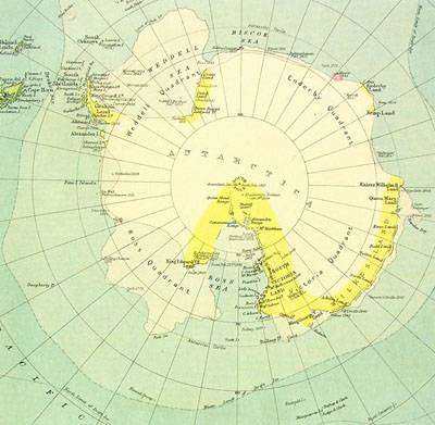 Antartica from J. G. Bartholomew's 1917 atlas