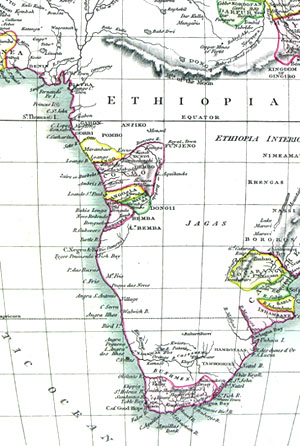 Part of Africa from 'Smith's new general atlas' published in 1822