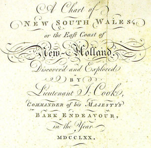 Title to 'A chart of New South Wales'