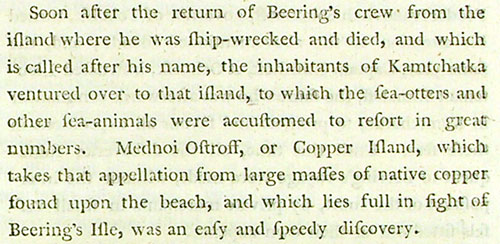 Discoveries after Bering from 'Account of the Russian discoveries between Asia and America'