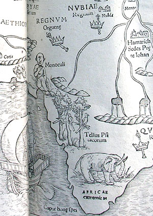 Part of Münster's map of Africa
