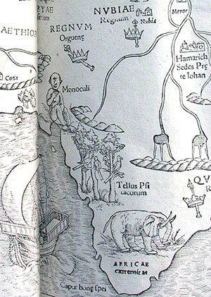 Part of Münster's map of Africa