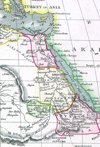 The Nile from Smith's new general atlas (1822)