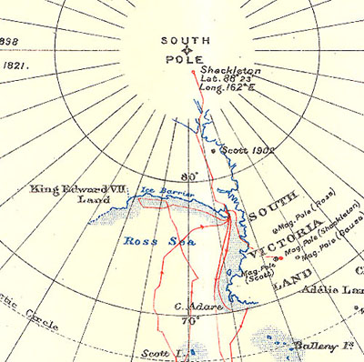 The Ross Sea from a 1909 map