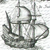 Dutch ship from 'A history of the affairs and the town of Amsterdam', published in 1611