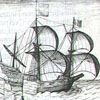 Dutch ship from 'A history of the affairs and the town of Amsterdam', published in 1611