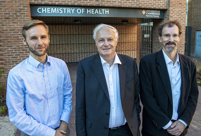 Sir Christopher Dobson, Professor Tuomas Knowles, Professor Michele Vendruscolo. 