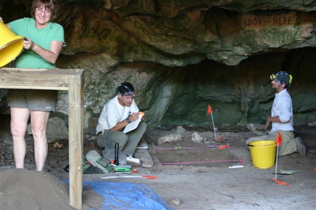 The team working on the dig