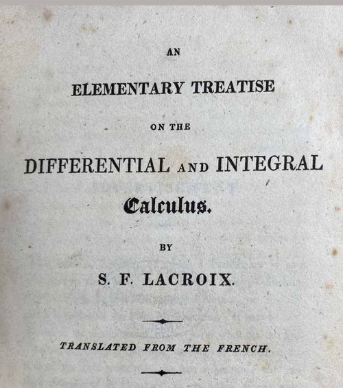 Title page of LaCroix