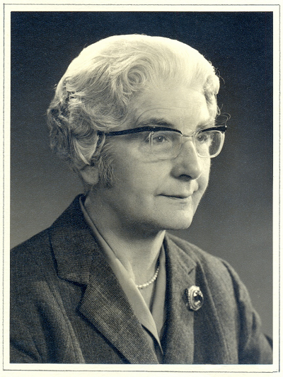 Black and white photo of Bertha Jeffreys
