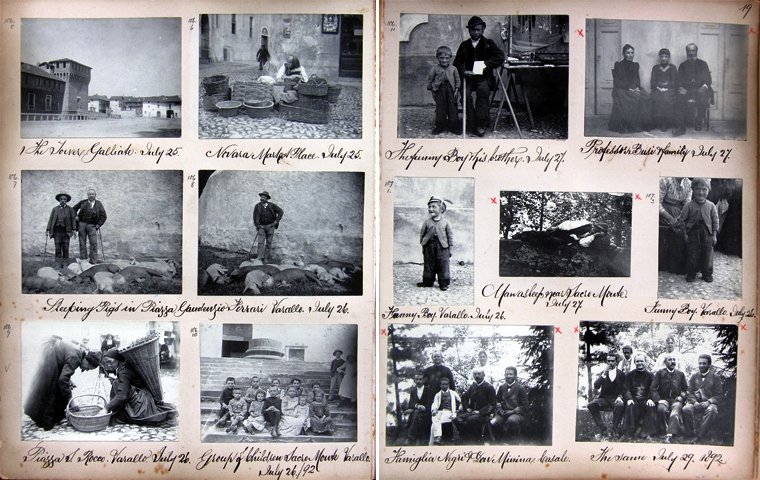 Double page spread from one of Butler's photograph albums