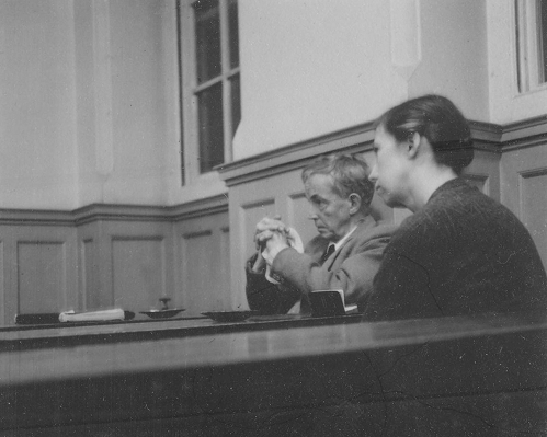 Black and white photo of Cartwright and Hardy at a conference
