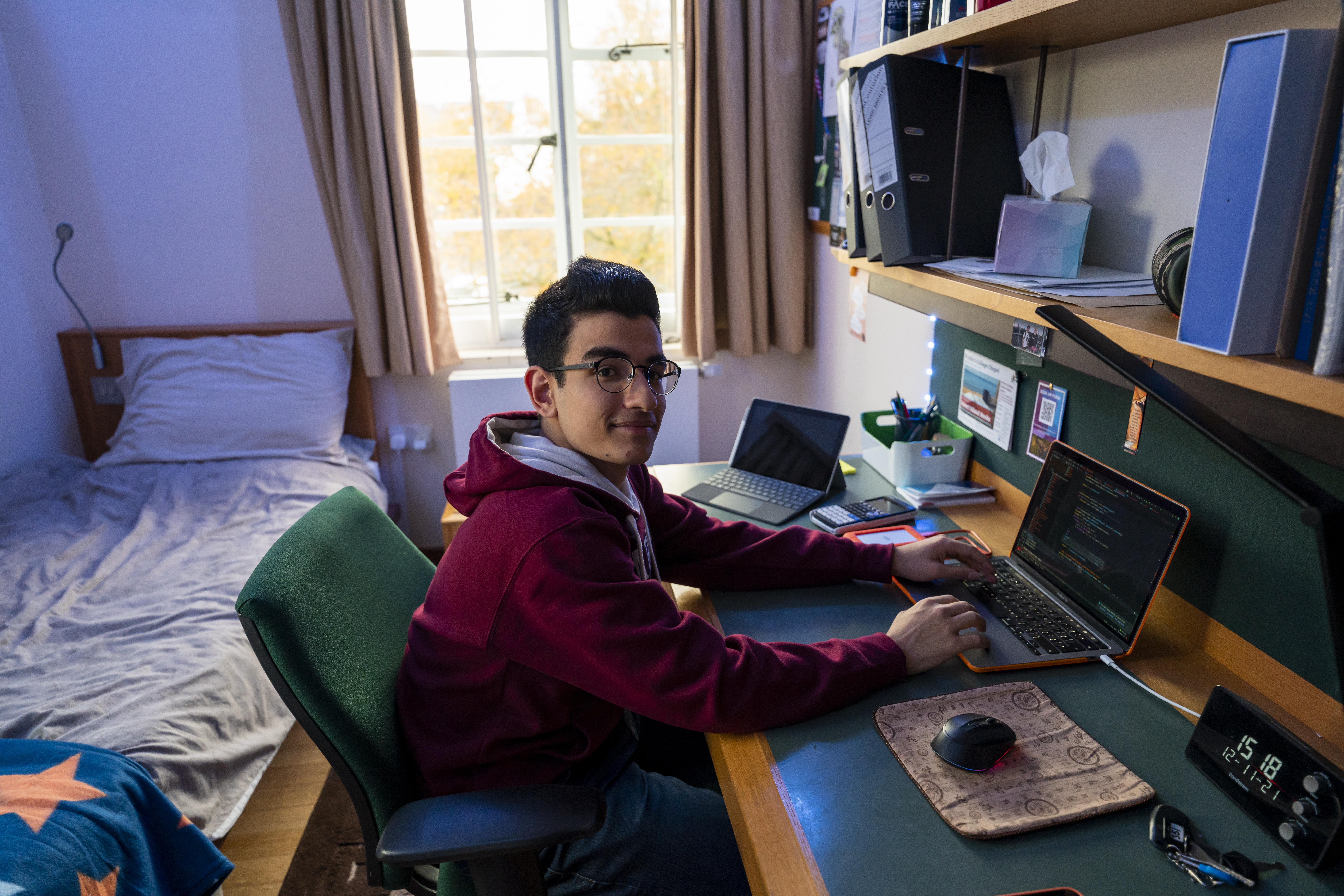 Amir in his room