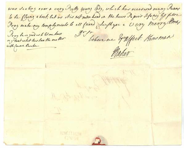 The second page of Baker's letter