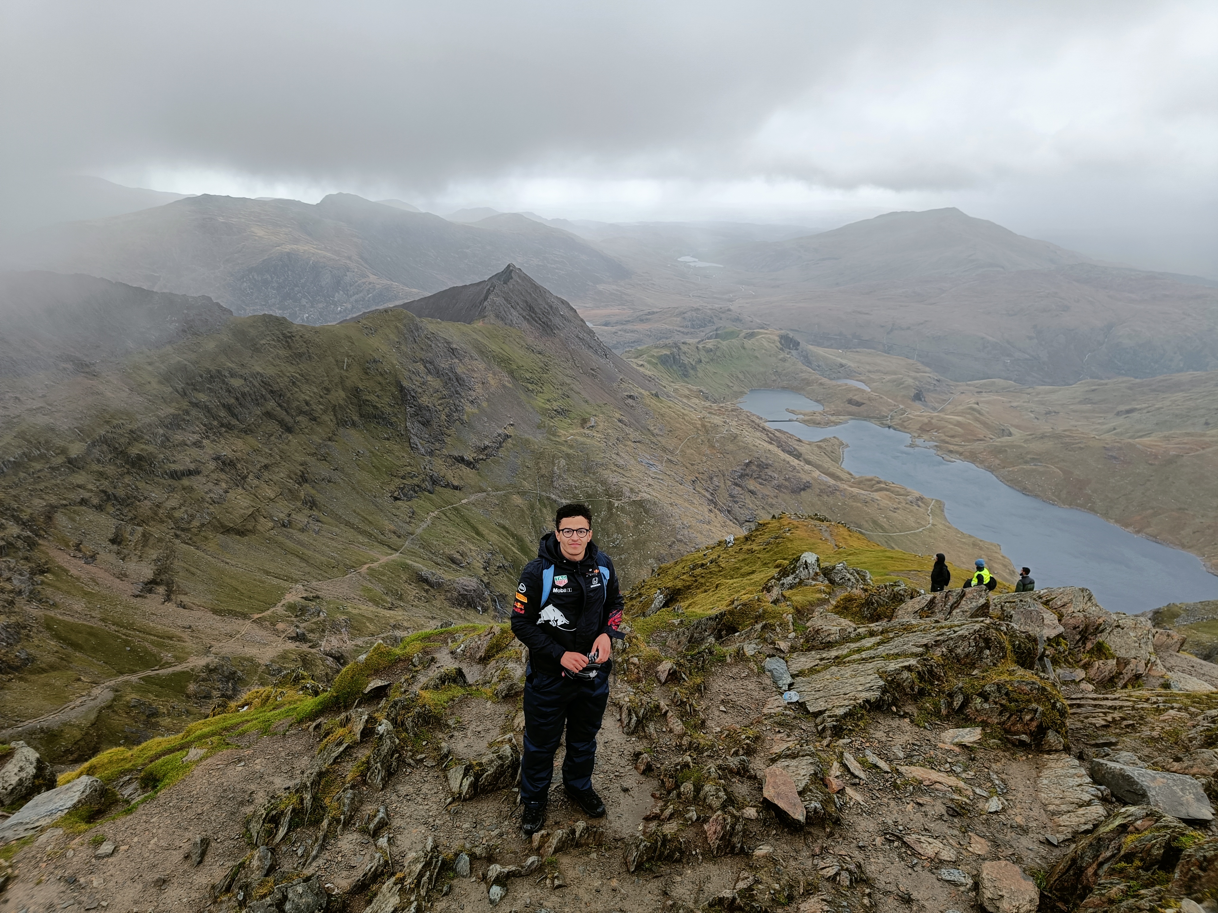 Rayyaan at the summit of Snowdon. 