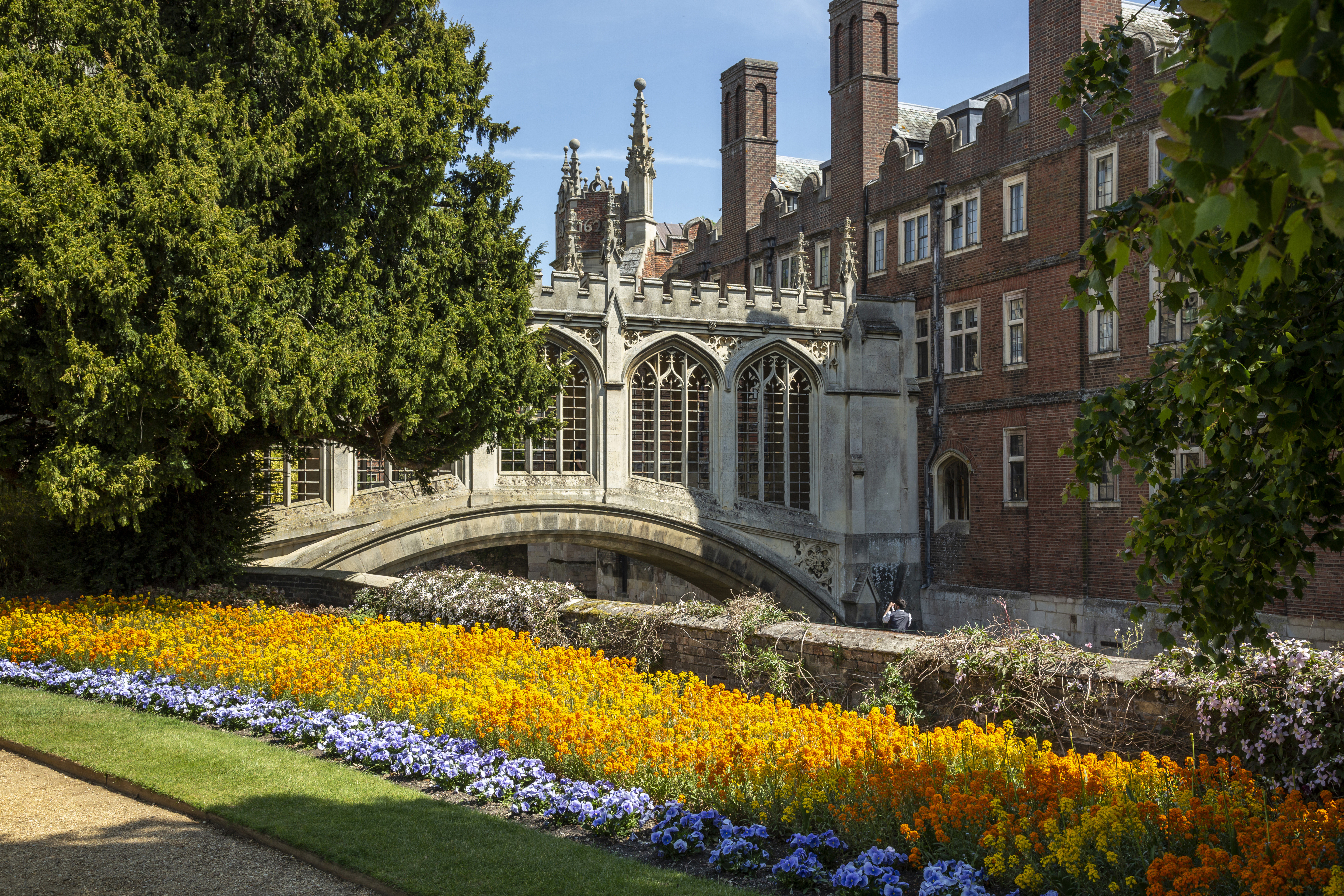 Bridge of Sighs and flower borders