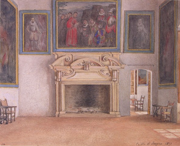 A room inside the castle at Angera