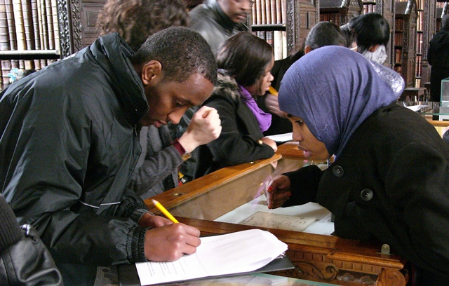 'Curators for an hour' - a secondary school visit to the Library